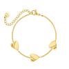 Armband met hartjes goudkleurig
