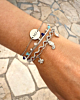 zilveren zomerse armparty