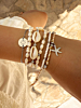 zilveren zomerse armparty