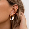 Gouden earparty met parels