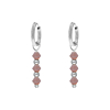 Oorbellen lila beads