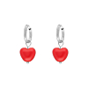 Red heart earrings