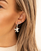 Stud oorbellen triple pearl