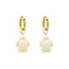Oorbellen schildpad hanger goudkleurig 
