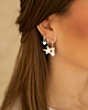 Zilveren earparty met witte details