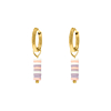 Oorbellen pastel hanger goudkleurig 