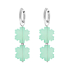 Oorringetjes mintgroene hangers