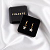 Doosje met oorringetjes sparkle flower gold plated