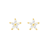 Stud oorbellen sparkle flower goudkleurig