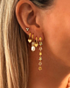 Gouden earparty met gele details