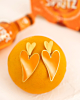 Gouden hartjes oorbellen voor koningsdag