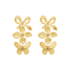Triple charm earrings goudkleurig