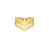 Gouden triple bolletjes ring