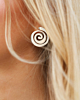 zilveren statement swirl oorbellen