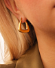 Bold organic hoops goudkleurig