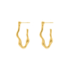 Wave hoops goudkleurig