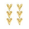 Hartjes oorbellen statement goudkleurig