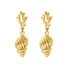 Schelp oorbellen goud
