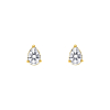 Stud oorbellen met druppel steentje goudkleurig