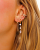 Gouden earparty ketting oorbellen