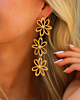 Gouden bloom oorbellen statement