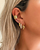 Gouden earparty met oorringen