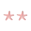 Stud oorbellen roze zeester