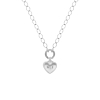 Zilveren ketting met hartje