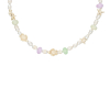 Pastel parelketting beach goudkleurig 