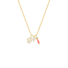 Bolletjes ketting beach hangers goudkleurig