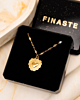 Gouden ketting met hartjes bedel in sieradendoosje