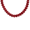Kralenketting hartjes rood