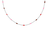 Ketting met bolletjes pink color mix