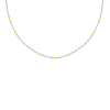 zilveren ketting met gele bolletjes