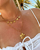 Mini initial in gouden necklace party