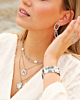 Zilveren necklaceparty met parels