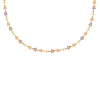 Flower necklace multicolor goldplated