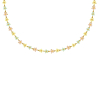 Flower necklace pastel goudkleurig
