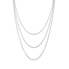Triple snake ketting zilver