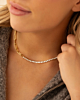 Gouden ketting met steentjes