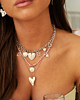 Zilveren hartjes necklaceparty