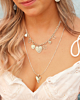 Zilveren necklaceparty hartjes