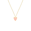 Ketting love heart pink goudkleurig