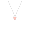 Ketting love heart pink