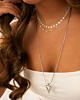 zilveren necklace layer