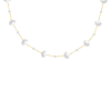 Schelpen ketting met parels goudkleurig