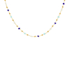 Bolletjes ketting met steentjes goudkleurig