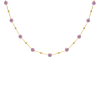 Kralenketting lila goudkleurig