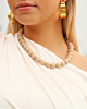 Kralen ketting met beige kralen