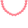 Ketting candy kralen roze goudkleurig